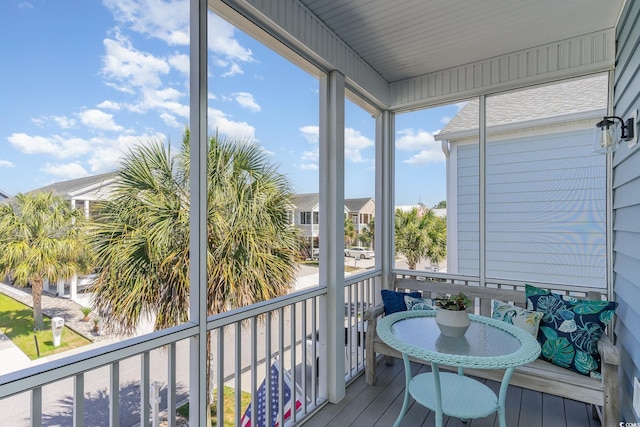 view of sunroom / solarium