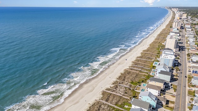 bird's eye view of unending shoreline