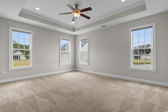 4067 Ridgewood Dr, Conway, SC 29526 - carpeted spare room with a raised ceiling, crown molding, healthy amount of natural light, baseboards, and recessed lighting
