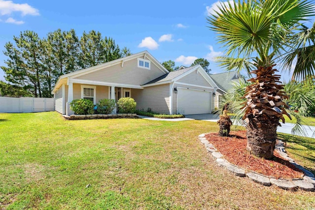 view of front facade with a garage and concrete driveway