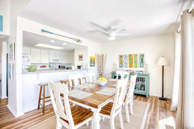 124 Spartina Ct Unit 30, Pawleys Island, SC 29585 - dining space featuring light wood-type flooring and a ceiling fan