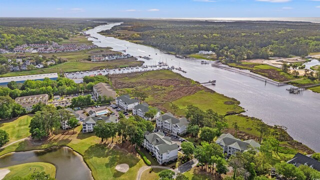 4429 Turtle Ln Unit 3A, Little River, SC 29566 - aerial view of property and surrounding area with a nearby body of water and a local golf course