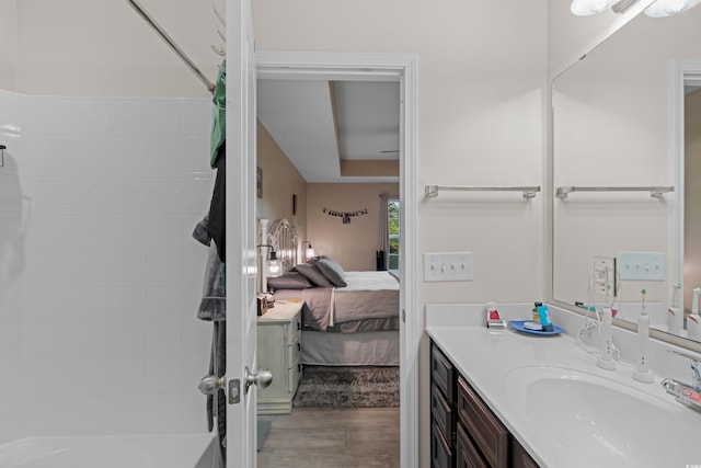 101 Alpharetta Ct, Conway, SC 29526 - full bathroom with ensuite bath, wood finished floors, vanity, and shower / tub combination