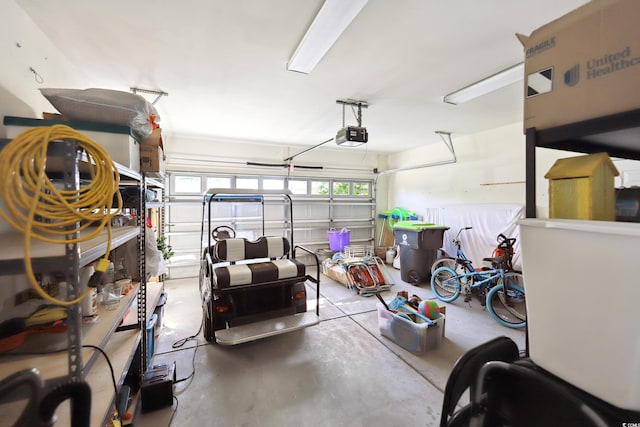 garage featuring a garage door opener