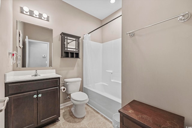 103 Teal Ct, Myrtle Beach, SC 29588 - full bathroom with toilet, tile patterned floors, baseboards, and shower / bath combination with curtain