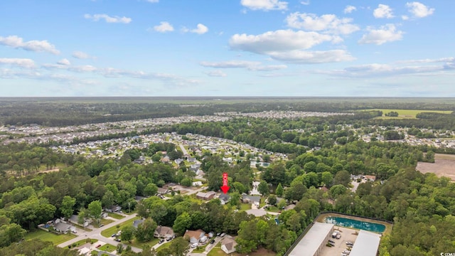 103 Teal Ct, Myrtle Beach, SC 29588 - aerial view of property and surrounding area with a heavily wooded area