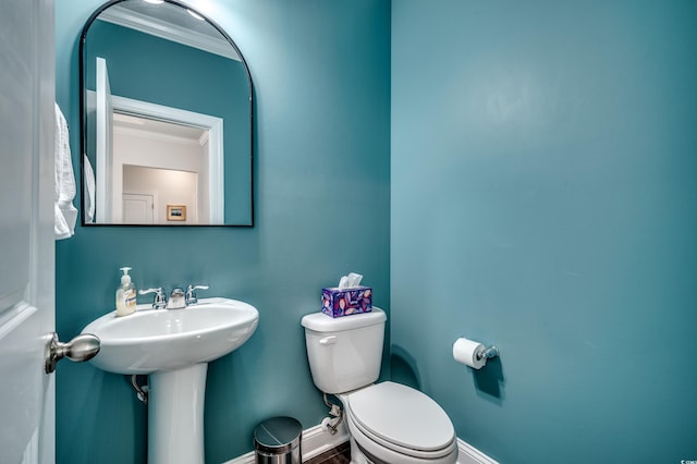 1286 Culbertson Ave, Myrtle Beach, SC 29577 - bathroom featuring toilet and ornamental molding