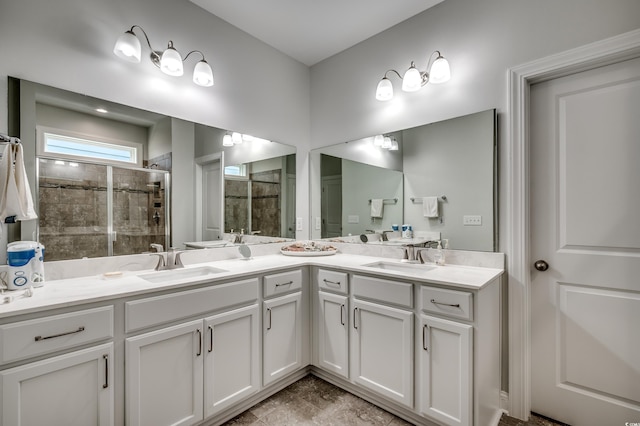 1286 Culbertson Ave, Myrtle Beach, SC 29577 - full bathroom featuring a stall shower and double vanity