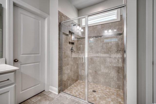 1286 Culbertson Ave, Myrtle Beach, SC 29577 - bathroom featuring a stall shower and vanity