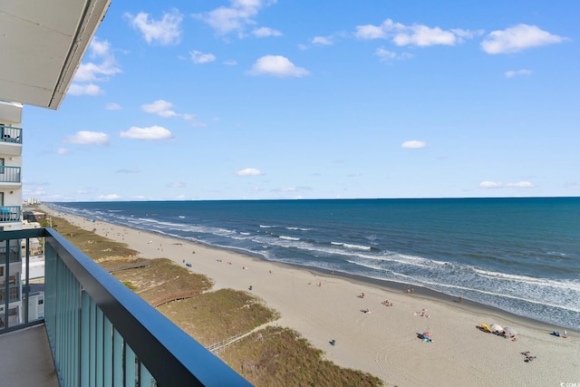 water view featuring nearby beach