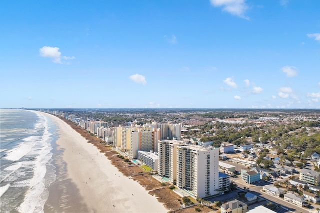 bird's eye view of expansive beach