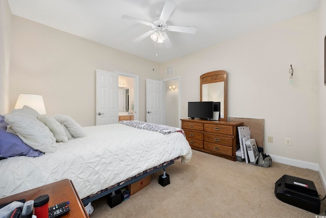 180 Waterhall Dr, Murrells Inlet, SC 29576 - carpeted bedroom featuring baseboards and a ceiling fan