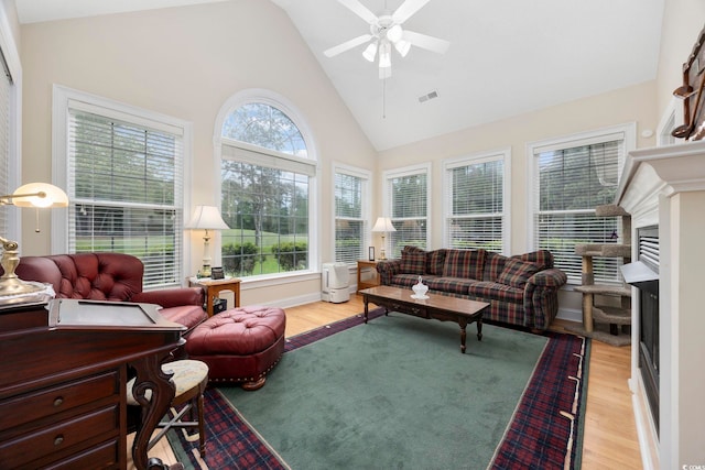 180 Waterhall Dr, Murrells Inlet, SC 29576 - sunroom / solarium with high vaulted ceiling and wood finished floors
