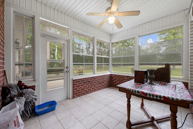 180 Waterhall Dr, Murrells Inlet, SC 29576 - sunroom with a ceiling fan
