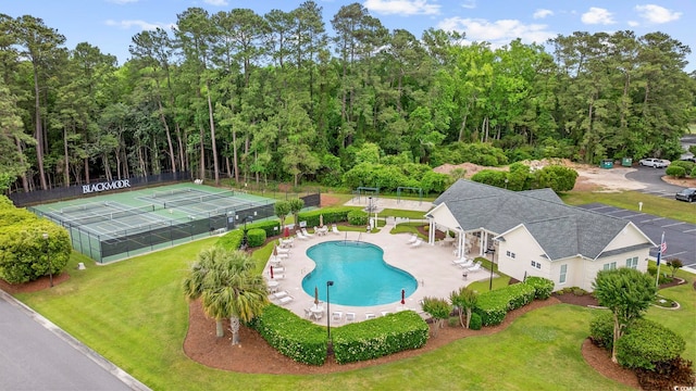 180 Waterhall Dr, Murrells Inlet, SC 29576 - aerial view of a pool area