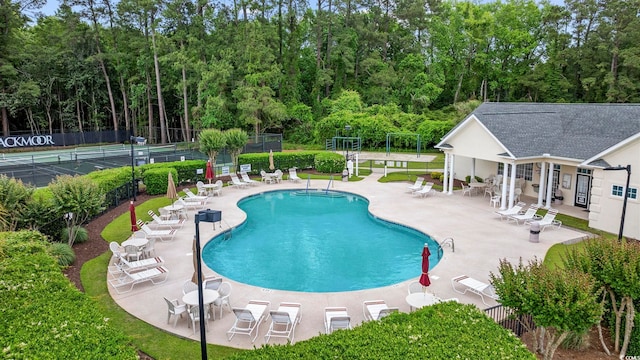180 Waterhall Dr, Murrells Inlet, SC 29576 - community pool featuring fence and a patio area