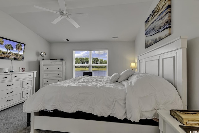 528 Courtridge Loop, Conway, SC 29526 - carpeted bedroom featuring lofted ceiling and ceiling fan