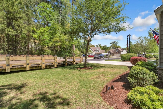 view of grassy yard