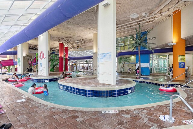 5300 N Ocean Blvd Unit 518, Myrtle Beach, SC 29577 - indoor community pool with a jacuzzi