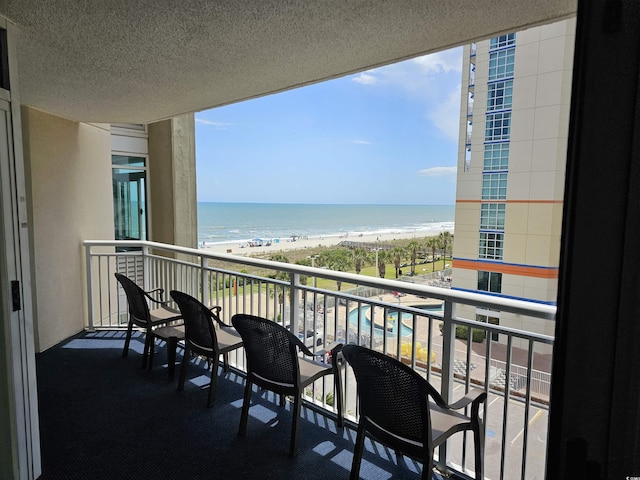 5300 N Ocean Blvd Unit 518, Myrtle Beach, SC 29577 - balcony with view of water and beach