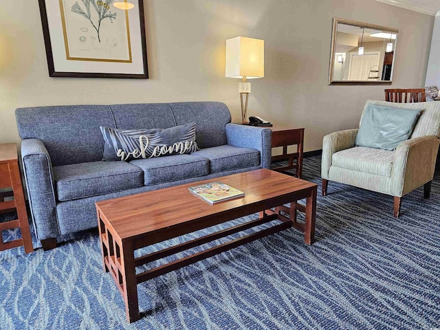 5300 N Ocean Blvd Unit 518, Myrtle Beach, SC 29577 - living room featuring crown molding