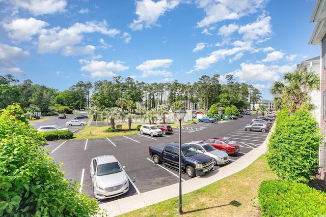 view of uncovered parking lot