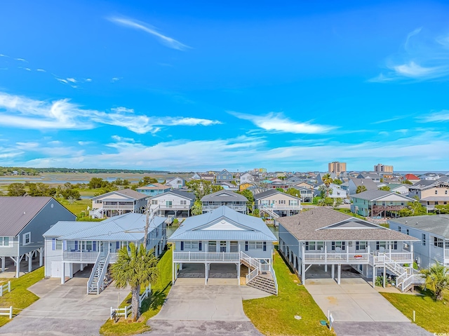 aerial perspective of suburban area