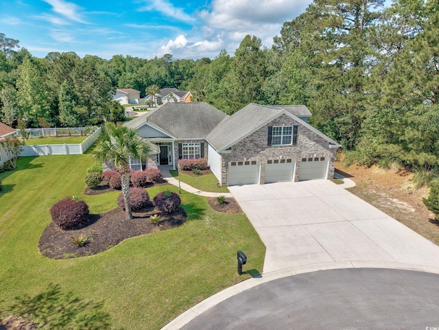 229 Duchess Ct, Myrtle Beach, SC 29588 - view of front of home with concrete driveway, stone siding, and a garage