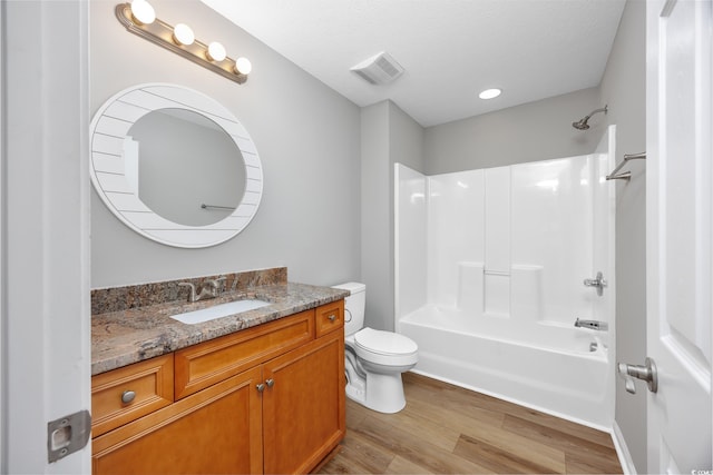 229 Duchess Ct, Myrtle Beach, SC 29588 - full bath featuring wood finished floors, vanity, toilet, and washtub / shower combination