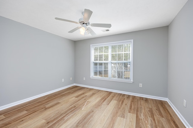 229 Duchess Ct, Myrtle Beach, SC 29588 - spare room with light wood-type flooring, baseboards, and a ceiling fan