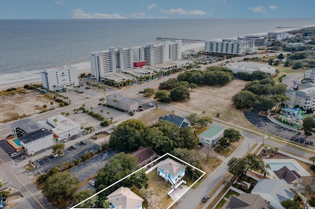 215 28th Ave S, Myrtle Beach, SC 29577 - view of urban area with property parcel outlined and a nearby body of water