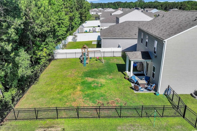 aerial view of residential area