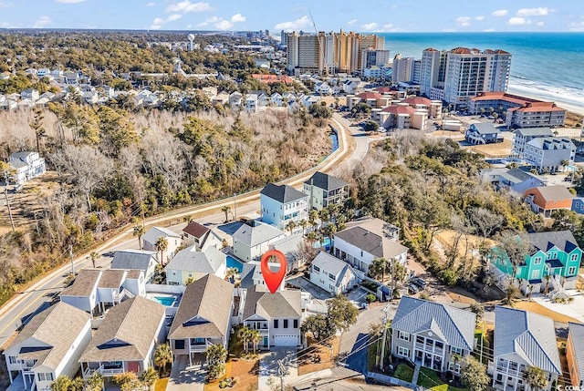 bird's eye view of a large body of water