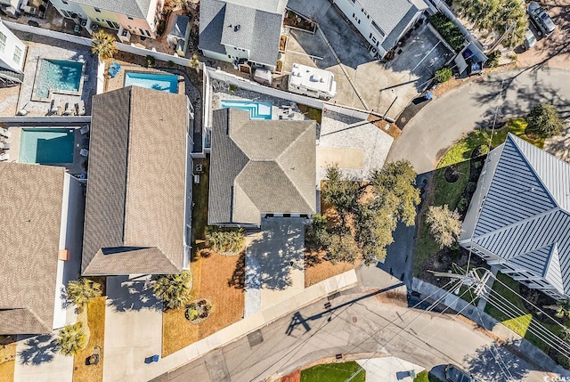 aerial perspective of suburban area
