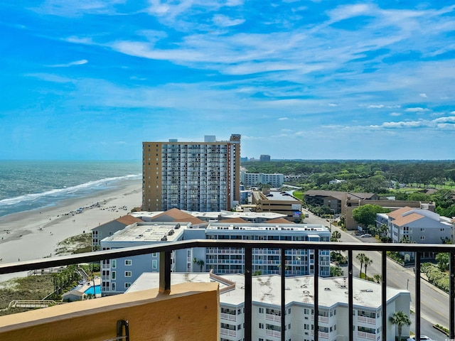9650 Shore Dr Unit 1203, Myrtle Beach, SC 29572 - balcony featuring view of water and beach