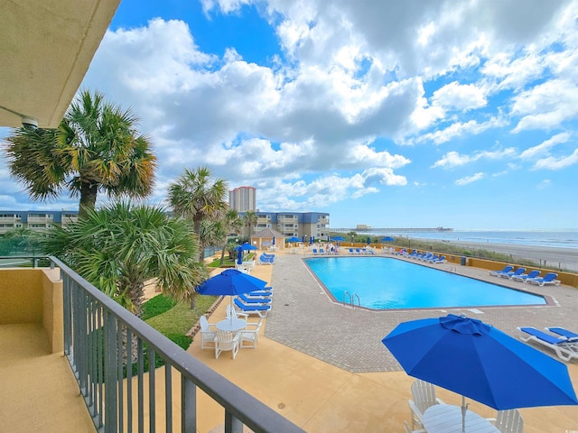 9650 Shore Dr Unit 1203, Myrtle Beach, SC 29572 - community pool featuring a water view