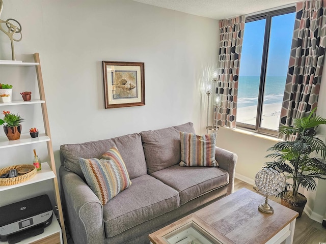 9650 Shore Dr Unit 1203, Myrtle Beach, SC 29572 - living area with wood finished floors and baseboards