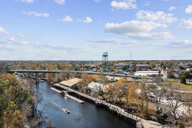 1720 Horry St, Conway, SC 29526 - drone / aerial view of a nearby body of water and a notable bridge