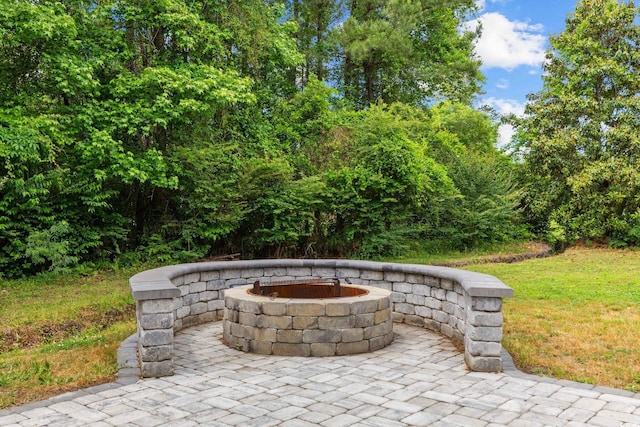 1720 Horry St, Conway, SC 29526 - view of patio / terrace featuring an outdoor fire pit