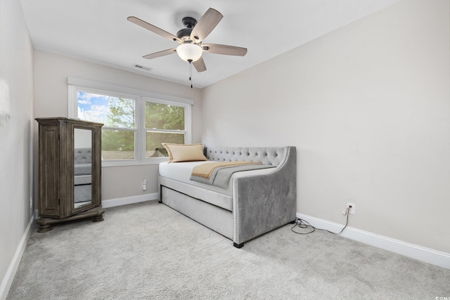 1720 Horry St, Conway, SC 29526 - carpeted bedroom with baseboards and ceiling fan