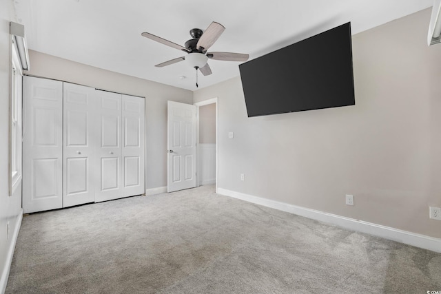 1720 Horry St, Conway, SC 29526 - unfurnished bedroom featuring carpet flooring, baseboards, a closet, and ceiling fan