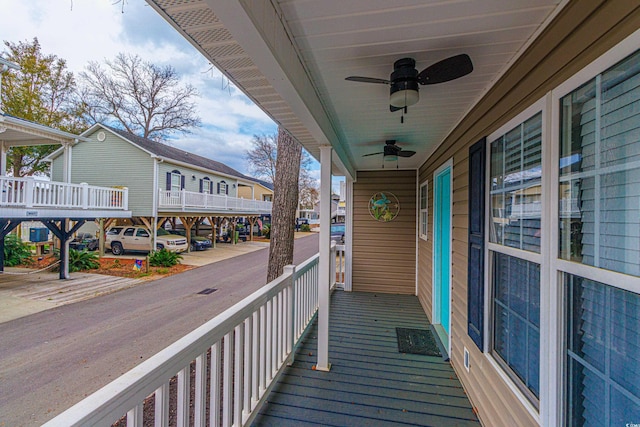 6001-8026 S Kings Hwy, Myrtle Beach, SC 29575 - balcony featuring a ceiling fan and a residential view