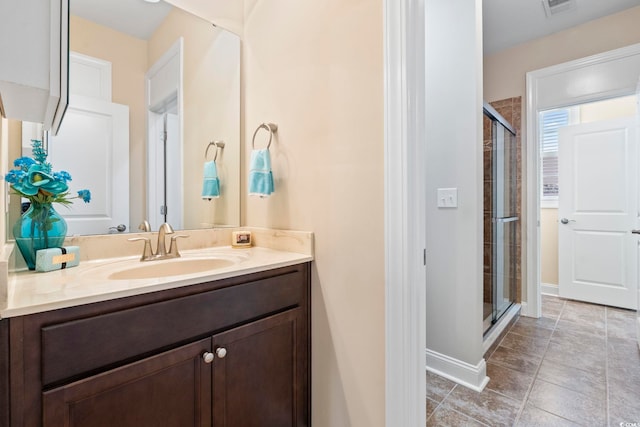 1681 Suncrest Dr, Myrtle Beach, SC 29577 - full bath featuring a stall shower, vanity, and tile patterned flooring