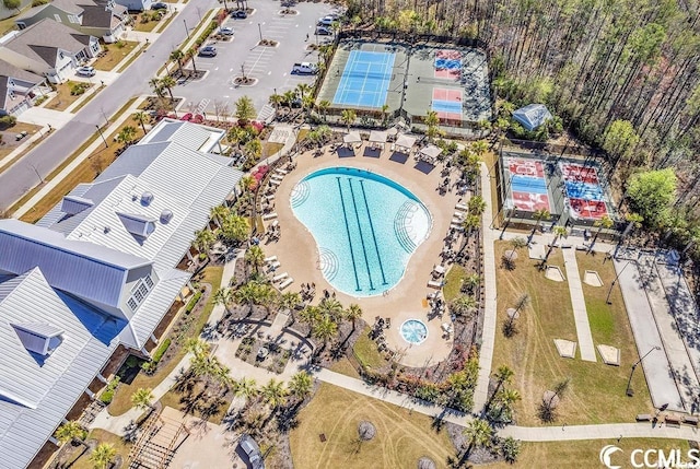 1681 Suncrest Dr, Myrtle Beach, SC 29577 - bird's eye view of a pool area