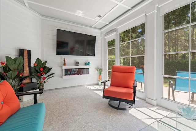 1681 Suncrest Dr, Myrtle Beach, SC 29577 - living area featuring plenty of natural light and a glass covered fireplace