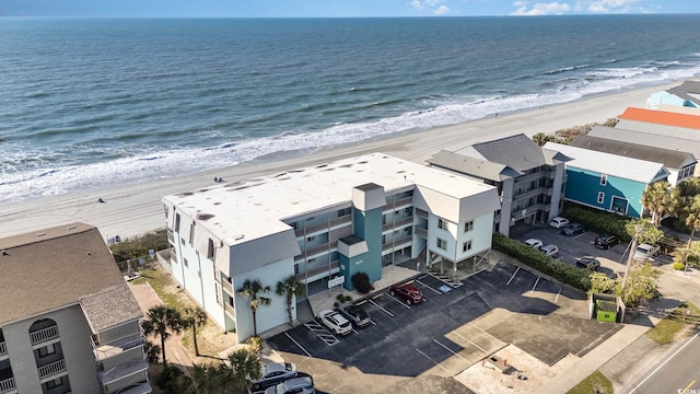 aerial view of expansive beach