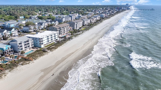 aerial view of extended coastline