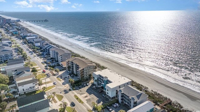 1011 S Ocean Blvd, Surfside Beach, SC 29575 - bird's eye view of waterfront with a beach