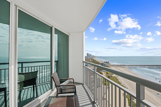 107 S Ocean Blvd Unit 1402, Myrtle Beach, SC 29577 - balcony with view of water and beach