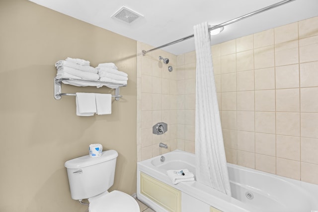 107 S Ocean Blvd Unit 1402, Myrtle Beach, SC 29577 - bathroom featuring shower / bathtub combination with curtain and toilet